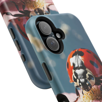 MagSafe iPhone Case: Floral Ladybug Delight