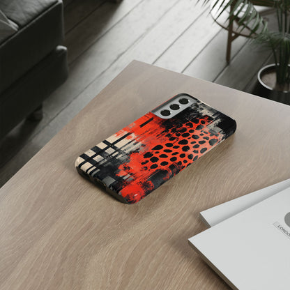 Cheetah Plaid Case – Red & Black Pattern