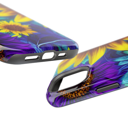 Purple & Gold Sunflower Dream - MagSafe iPhone Series Case