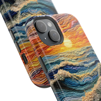 Ocean Sunset Tapestry Waves – MagSafe iPhone Series Case