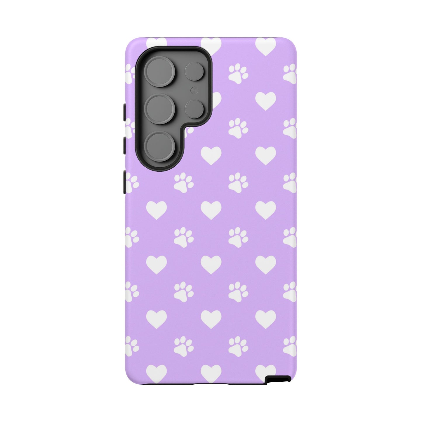 Lilac Paw Prints & Hearts – Samsung Galaxy Case