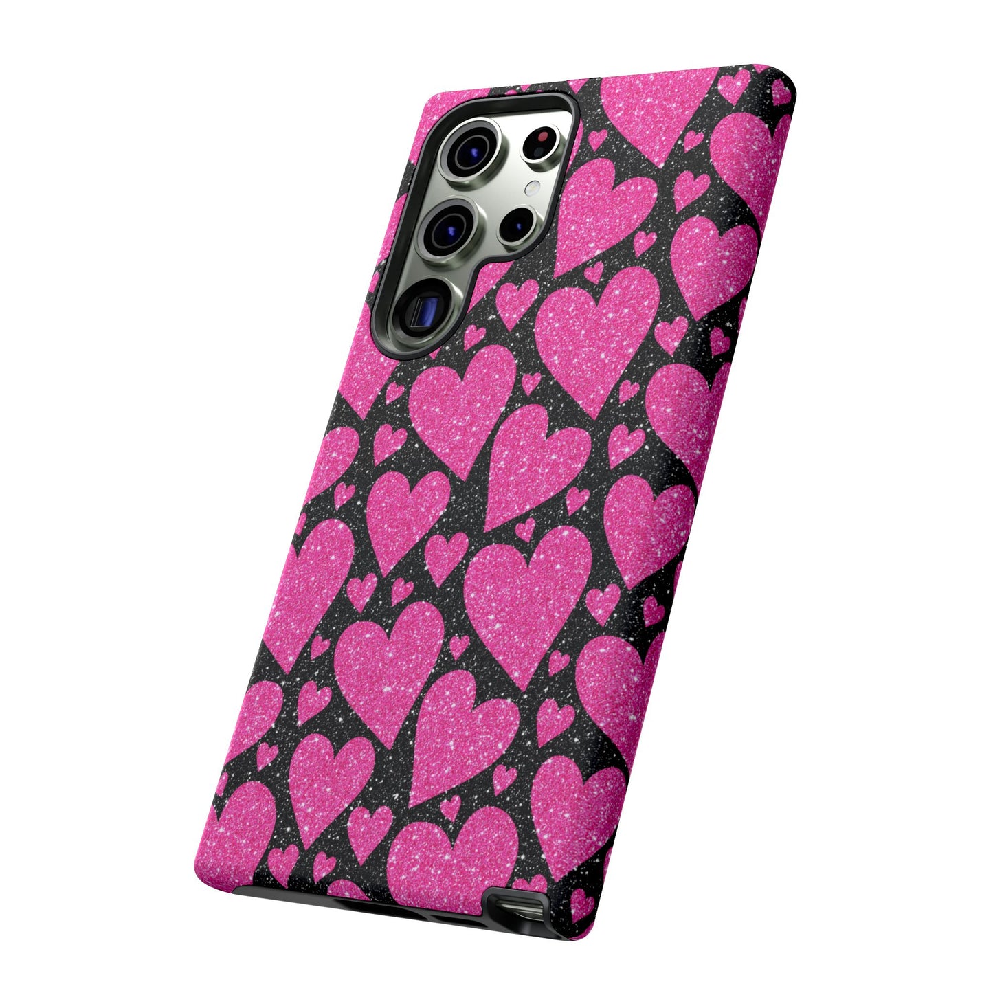 Glitter Hearts Samsung Galaxy Case