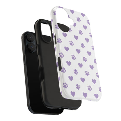 Paw Prints & Hearts – Cute and Durable iPhone Case for Animal Lovers