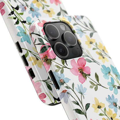 Watercolor Floral Bliss – iPhone Series Case with Pastel Flower Design