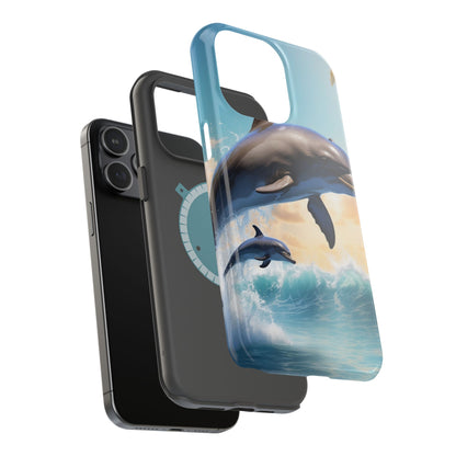 Dolphin Galaxy Splash - MagSafe-Compatible Case