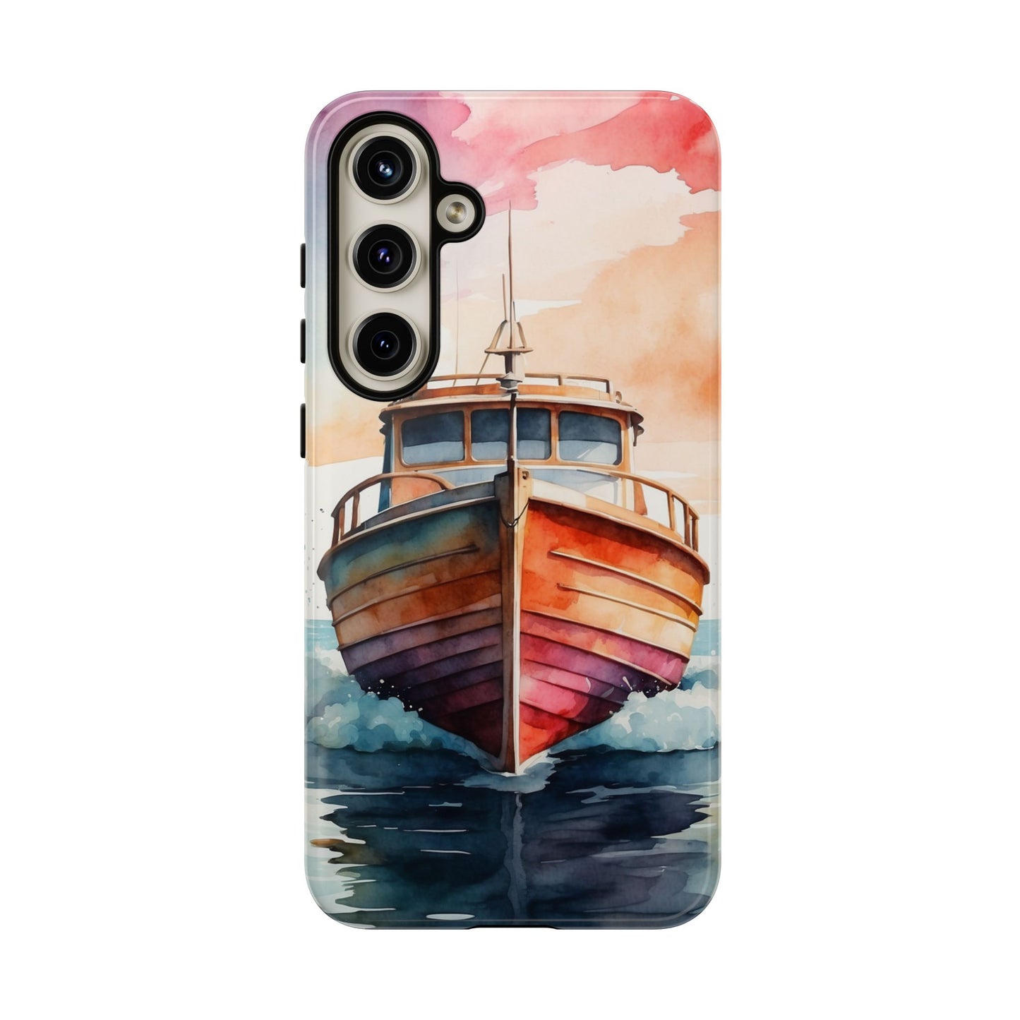 Sunset Sail Watercolor Boat – Samsung Galaxy Series Case