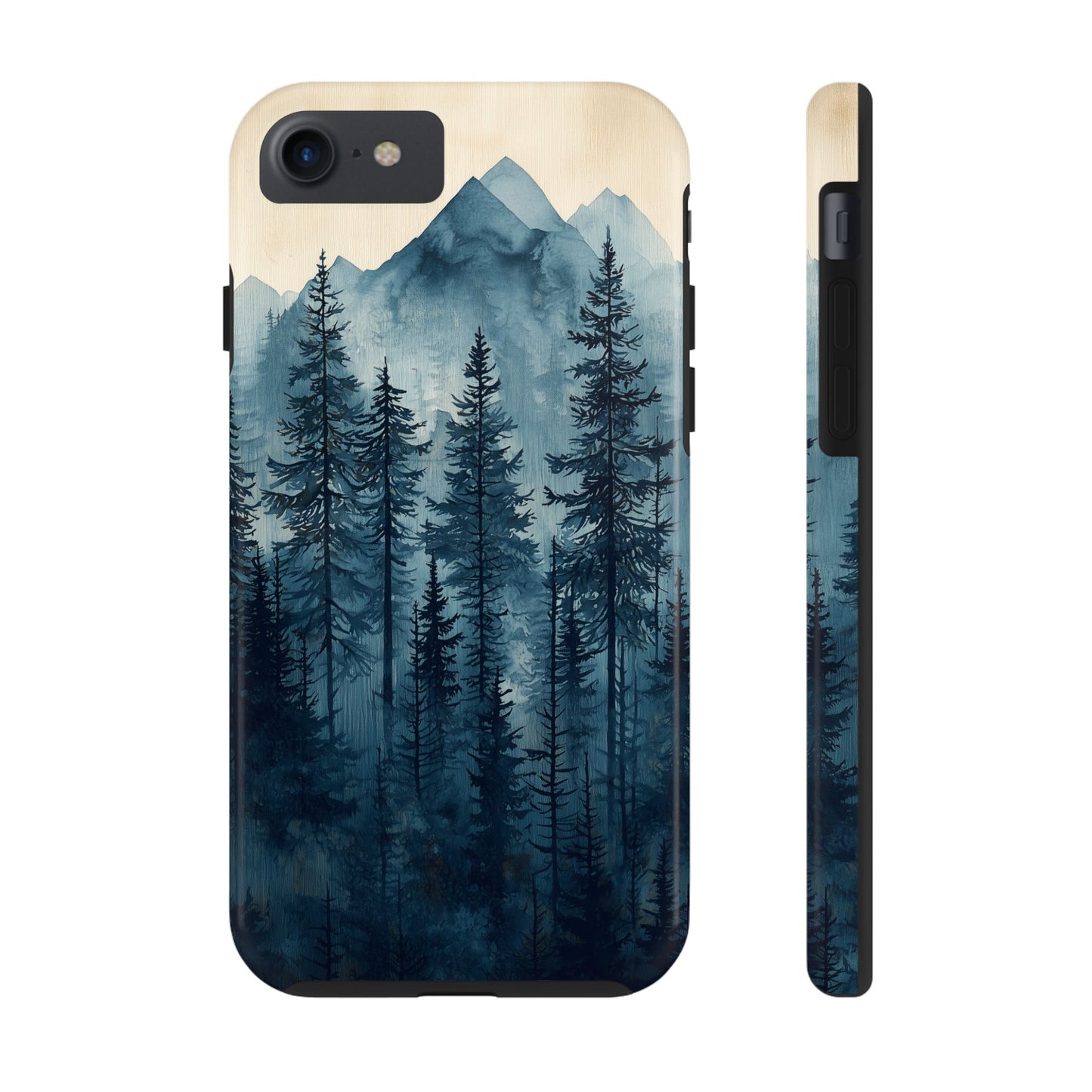 Misty Forest iPhone Case - Nature-Inspired Mountain Scene Protective Cover