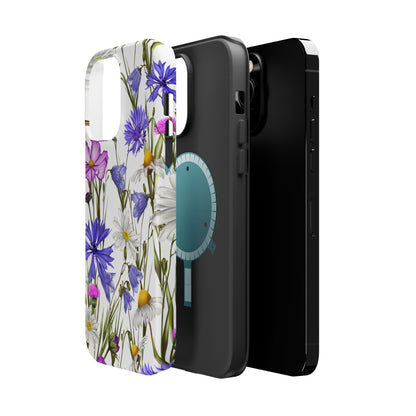 Wildflower Meadow MagSafe Case – Purple, Blue, and White Floral Design