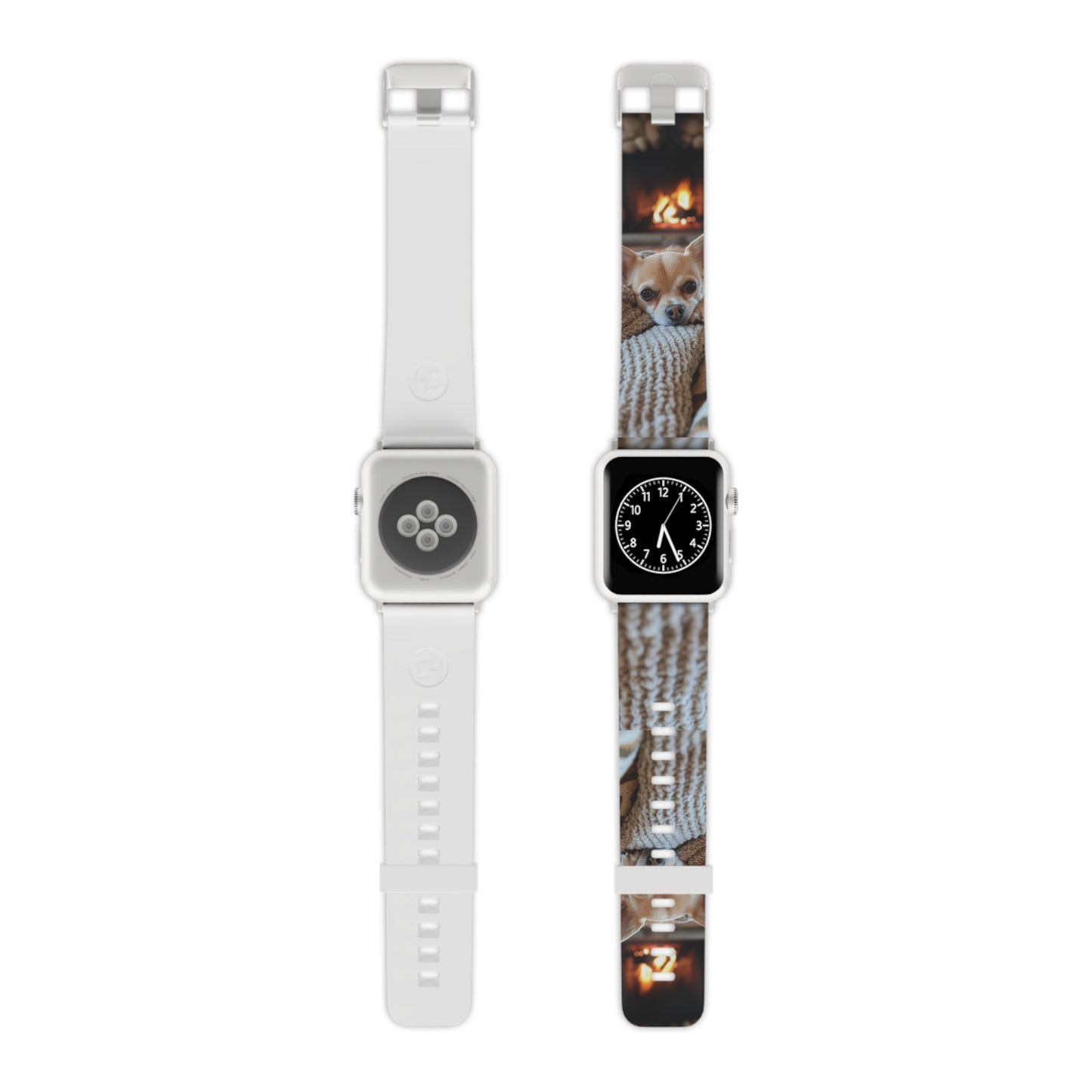 Relaxing Chihuahua by Fireplace Apple Watch Band