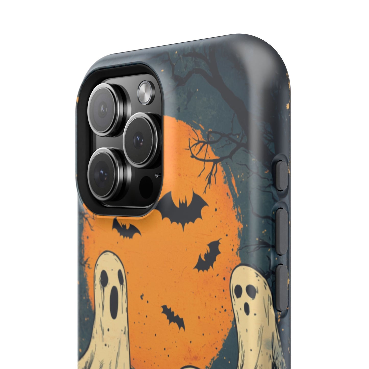 Haunted Ghosts & Full Moon MagSafe iPhone Case – Spooky Halloween Design