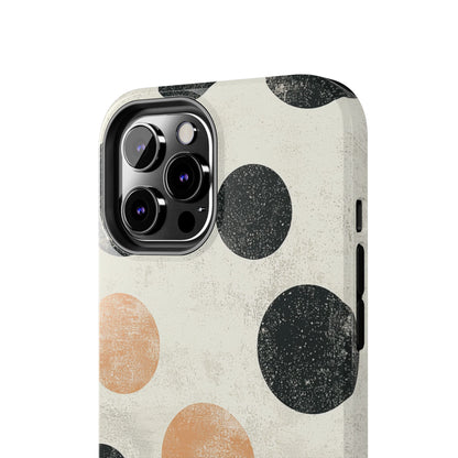 Vintage Polka Dot iPhone Case - Retro Abstract Protective Cover