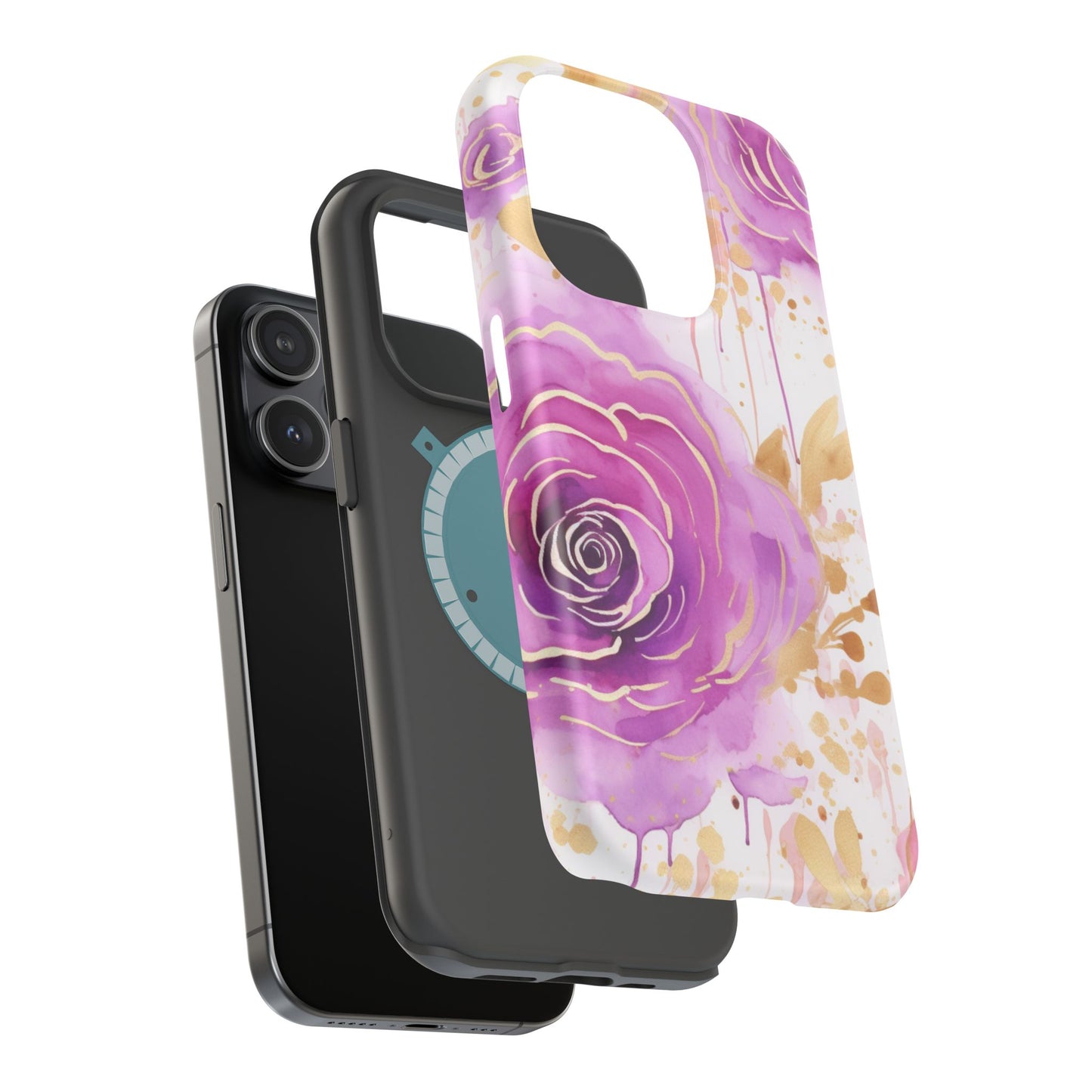 Radiant Purple & Gold Floral - MagSafe iPhone Series Case