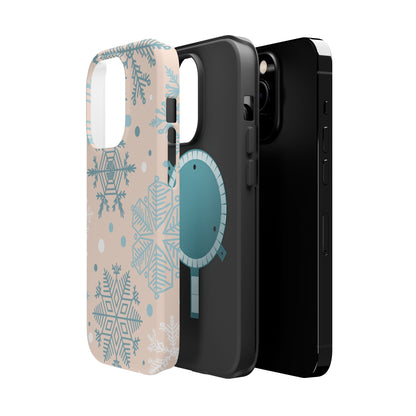 Winter Snowflakes MagSafe iPhone Case – Shockproof, Smooth Matte Finish, Dual-Layer Protection