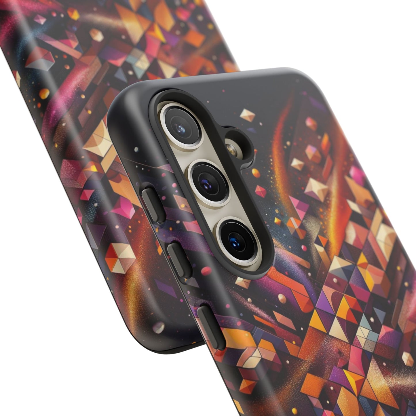 Vibrant Geometric Case | Futuristic Cosmic Art