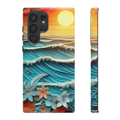 Tropical Sunset Paper Art Ocean – Samsung Galaxy Series Case