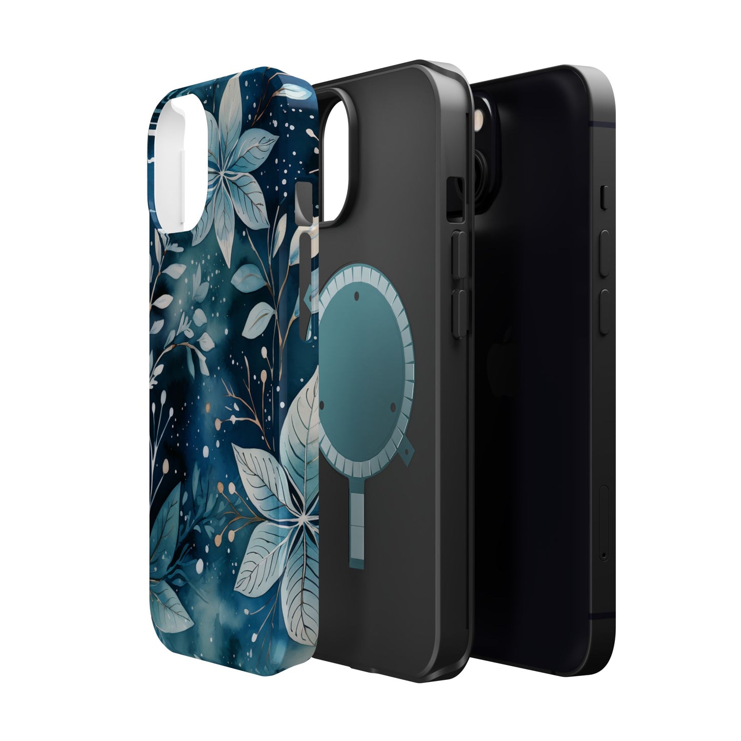 Midnight Frost Botanical – MagSafe iPhone Case