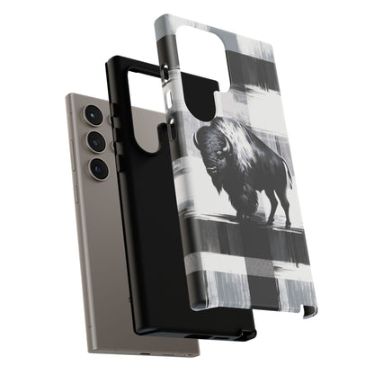 Black White Buffalo Plaid Phone Case!