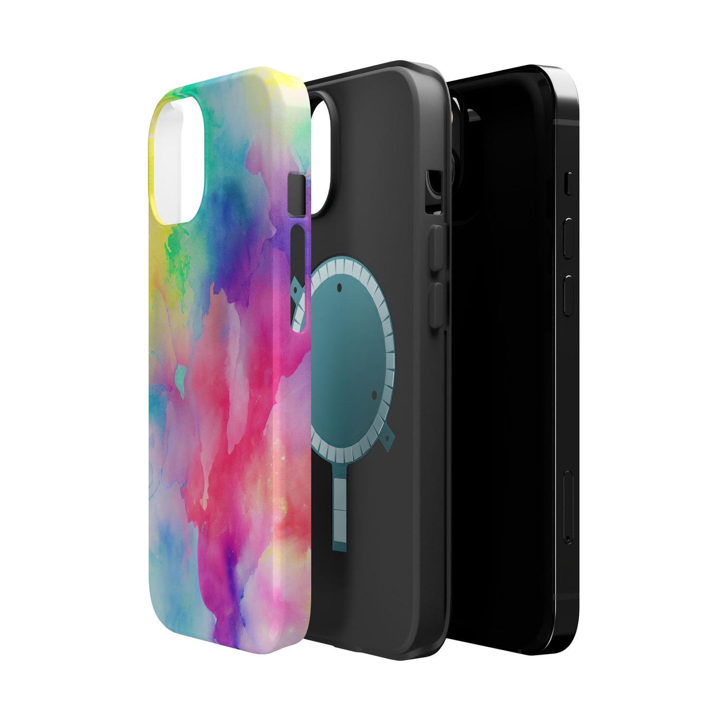 Pastel Watercolor Dream MagSafe iPhone Case – Slim Profile, Glossy Finish