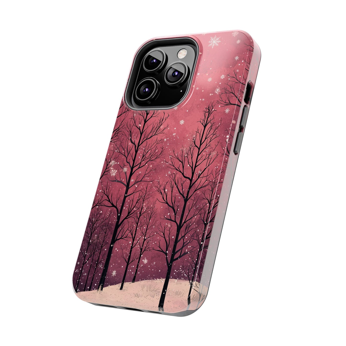 Pink Winter Twilight Forest - iPhone Series Case - BOGO Cases