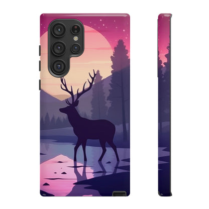 Twilight Elegance: Stag Reflection – Samsung Galaxy Case