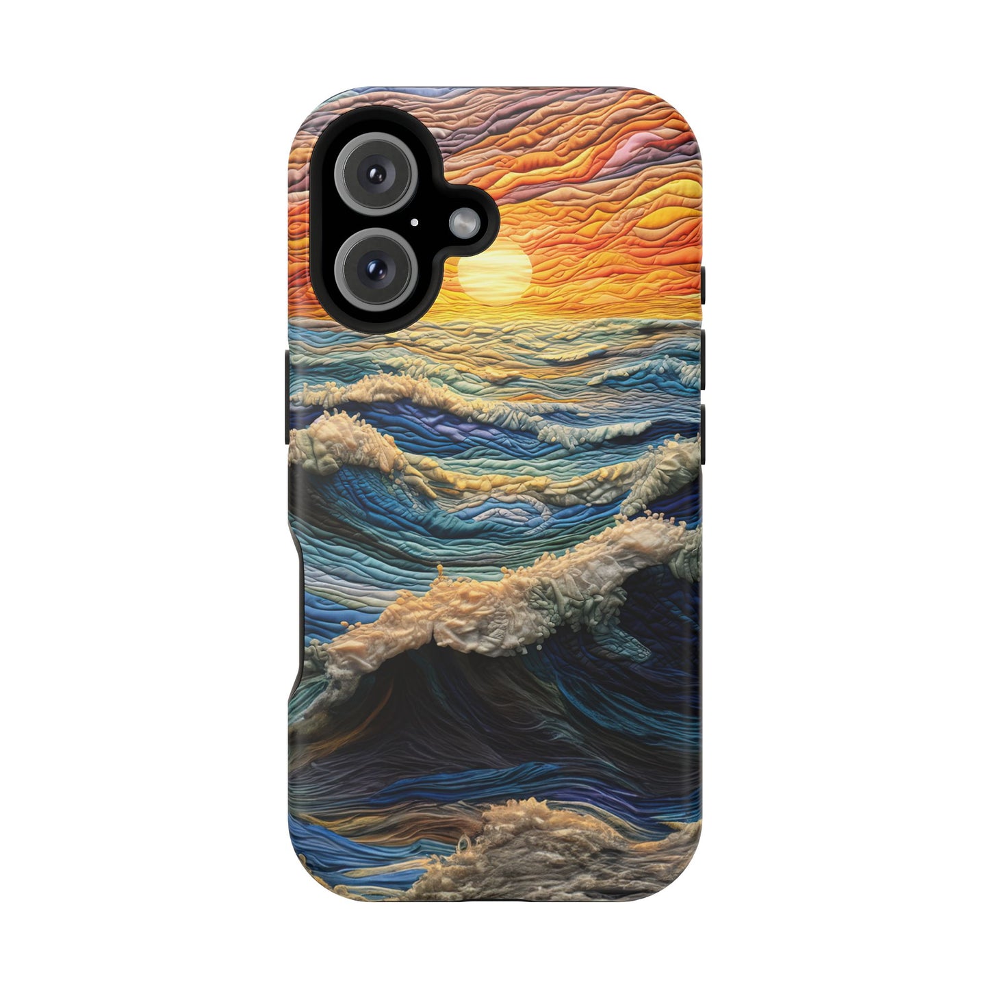 Ocean Sunset Tapestry Waves – MagSafe iPhone Series Case