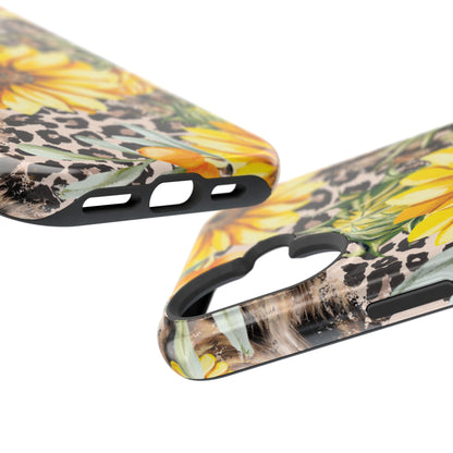 Leopard Sunflower Chic - MagSafe  iPhone Series Case