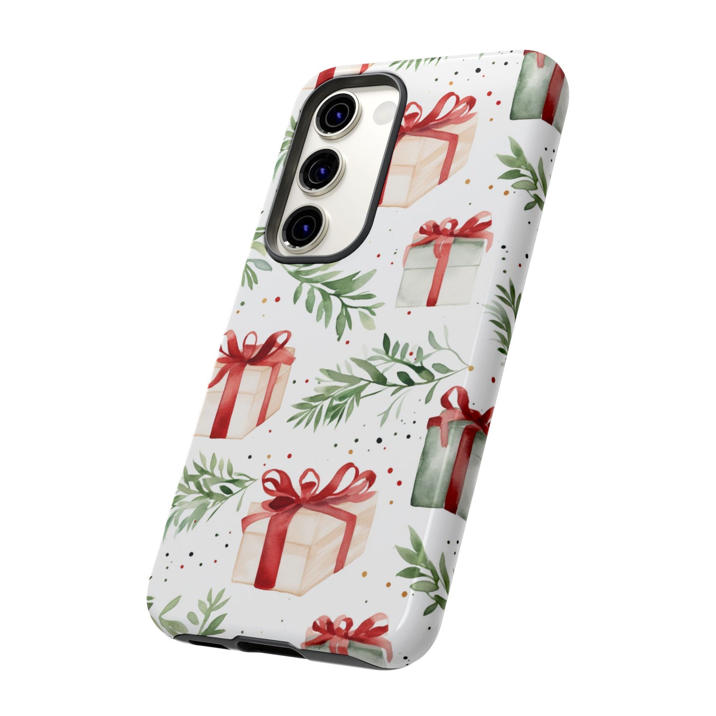 Watercolor Holiday Gifts & Greenery - Samsung Galaxy Series Case