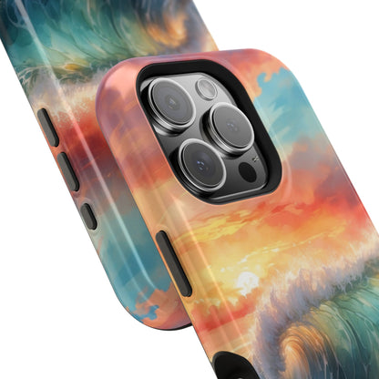 Ocean Wave Sunset MagSafe iPhone Case – Coastal Vibes Design