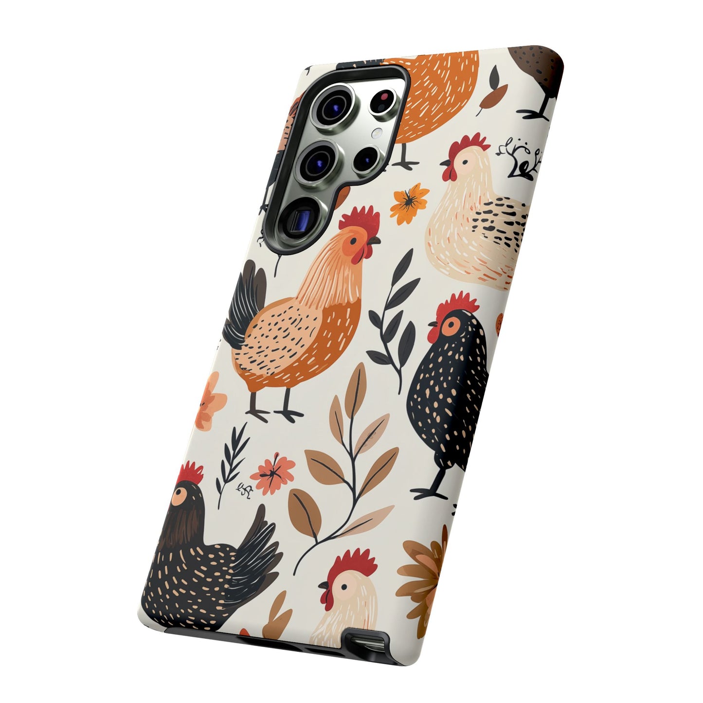 Samsung Galaxy Case: Cluckin' Vintage – Chickens & Leaves