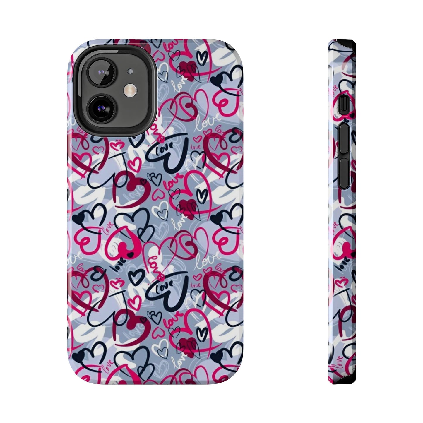 Graffiti Love Hearts iPhone Case