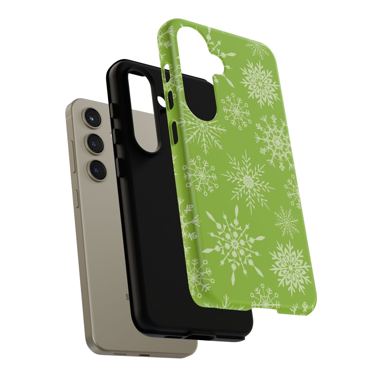 Green Snowflake Pattern – Samsung Galaxy Series Case