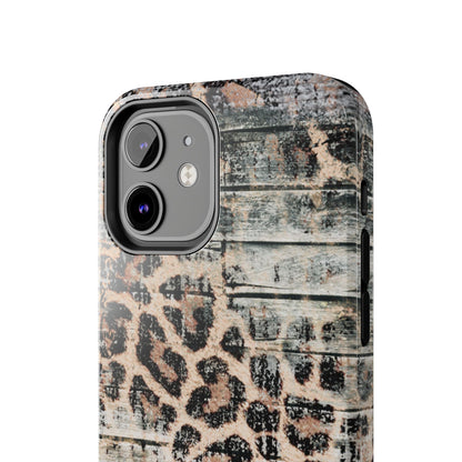 Rustic Leopard Wood Print - iPhone Series Case