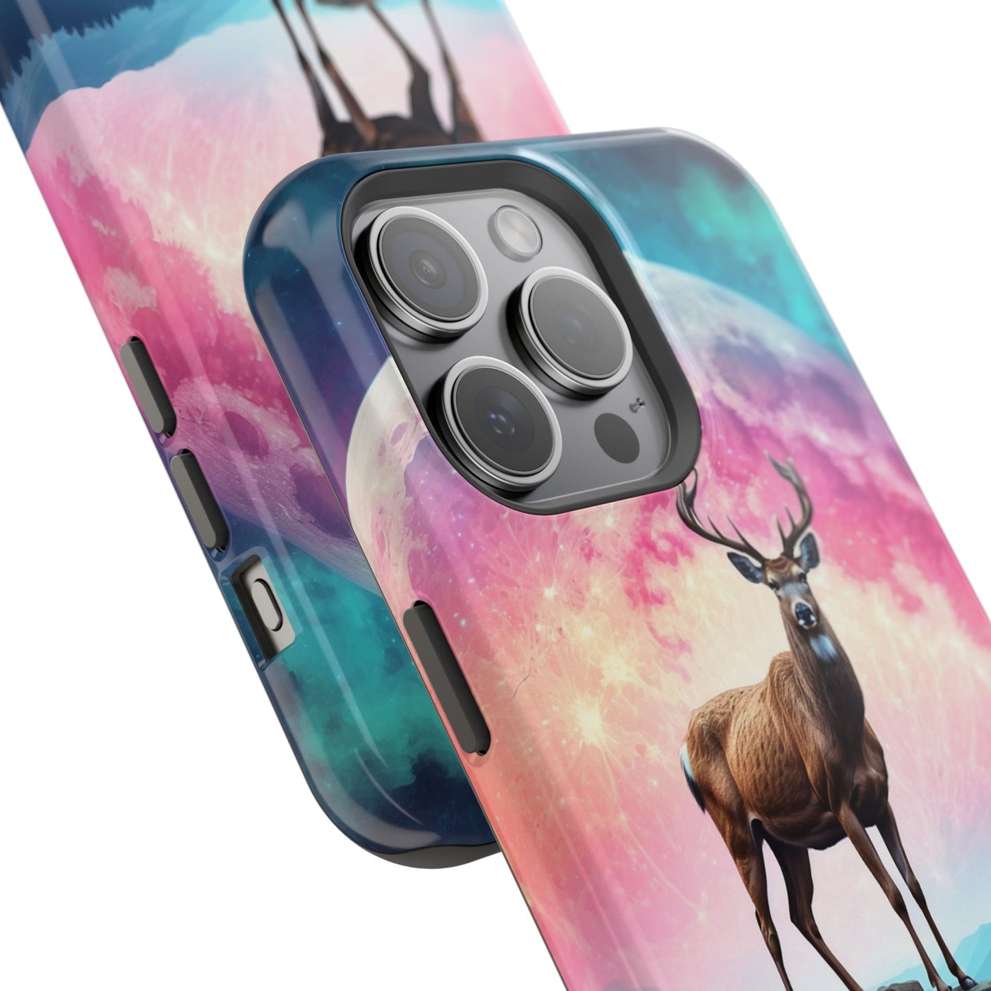 Vibrant Stag in Bloom – MagSafe iPhone Case