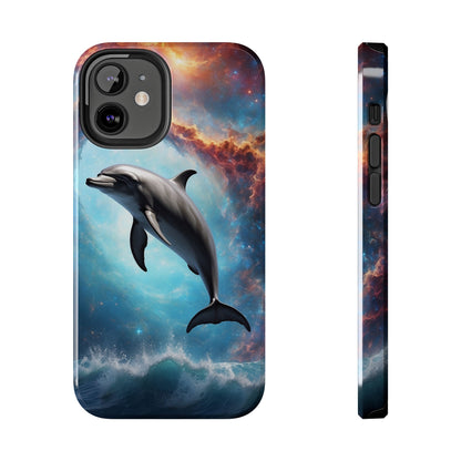 Cosmic Dolphin Space Vibes - iPhone Case