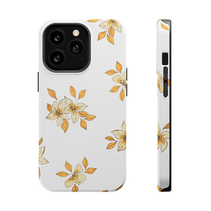 Delicate Yellow Blossom MagSafe iPhone Case – Minimalist Floral Design with Matte Finish