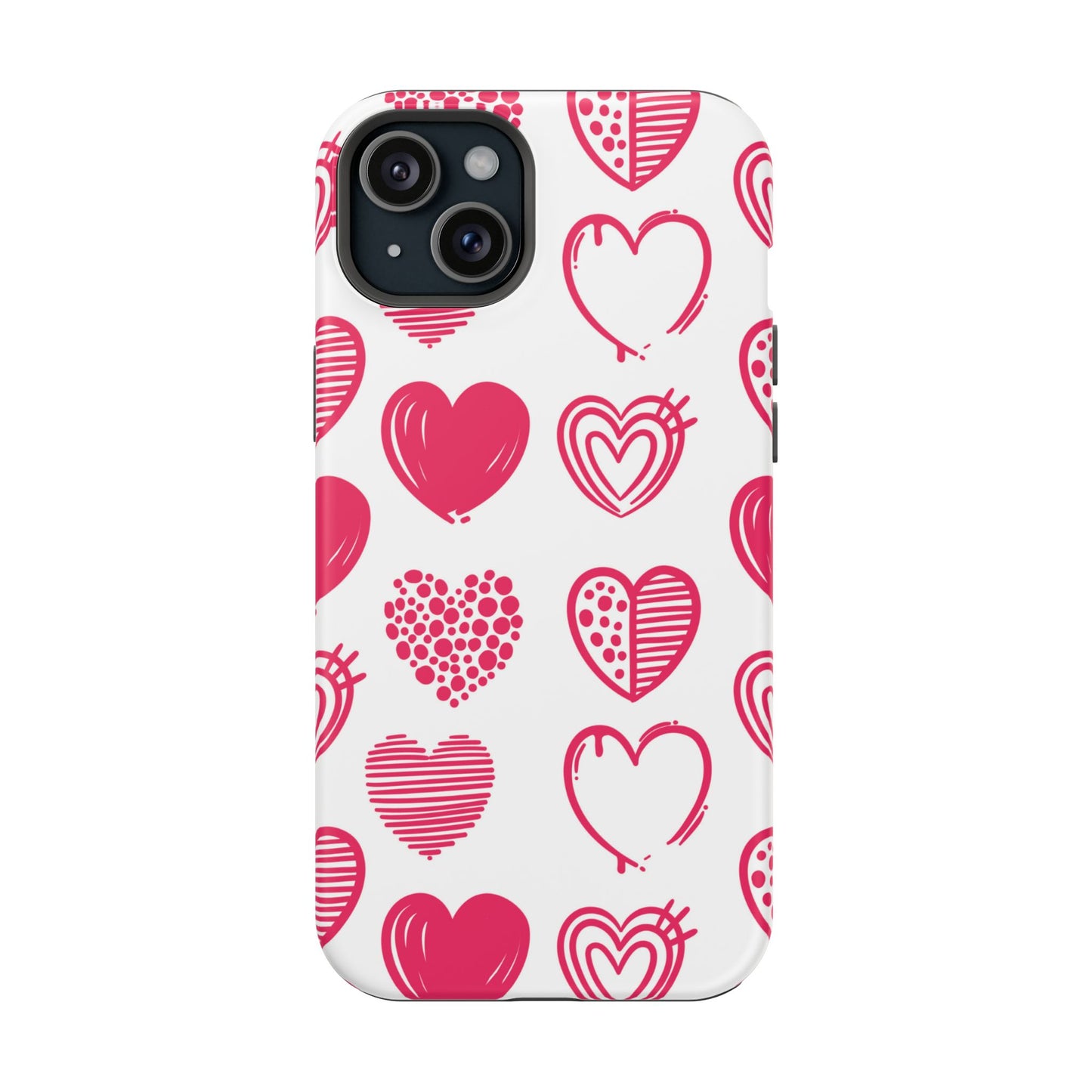 Funky Pink Hearts – MagSafe iPhone Case