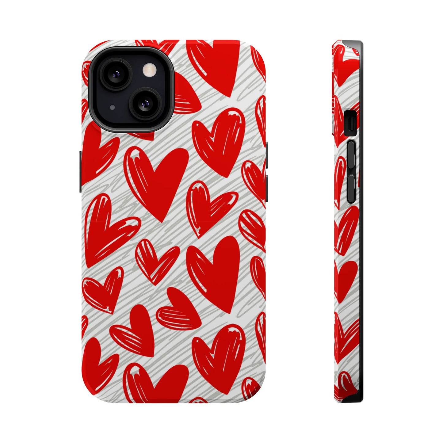 MagSafe Case: Whimsical Heart Doodle