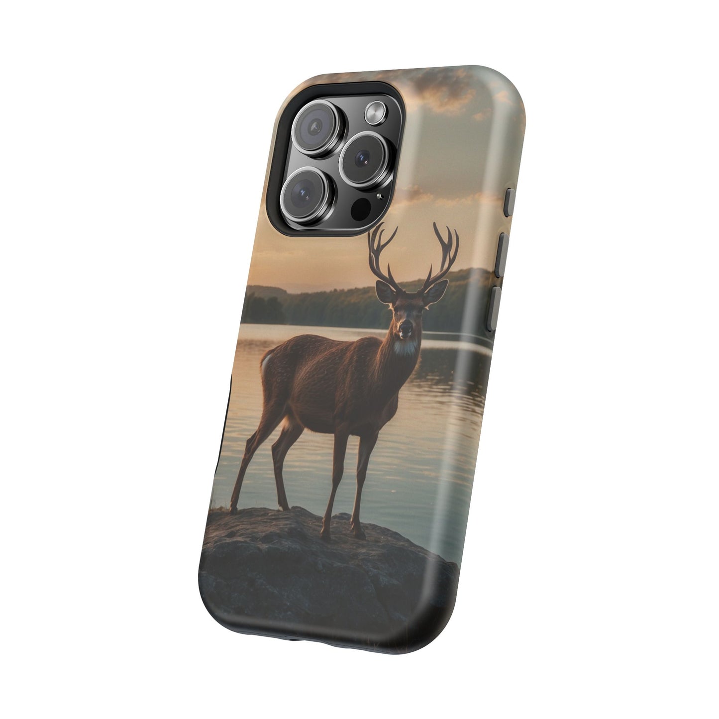 Majestic Stag at Sunset – MagSafe iPhone Case