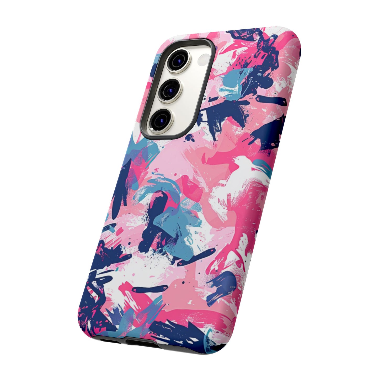 Vibrant Pink & Navy Abstract Splash – Samsung Galaxy Case