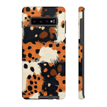 Cheetah Plaid Samsung Case – Brown & Black Pattern