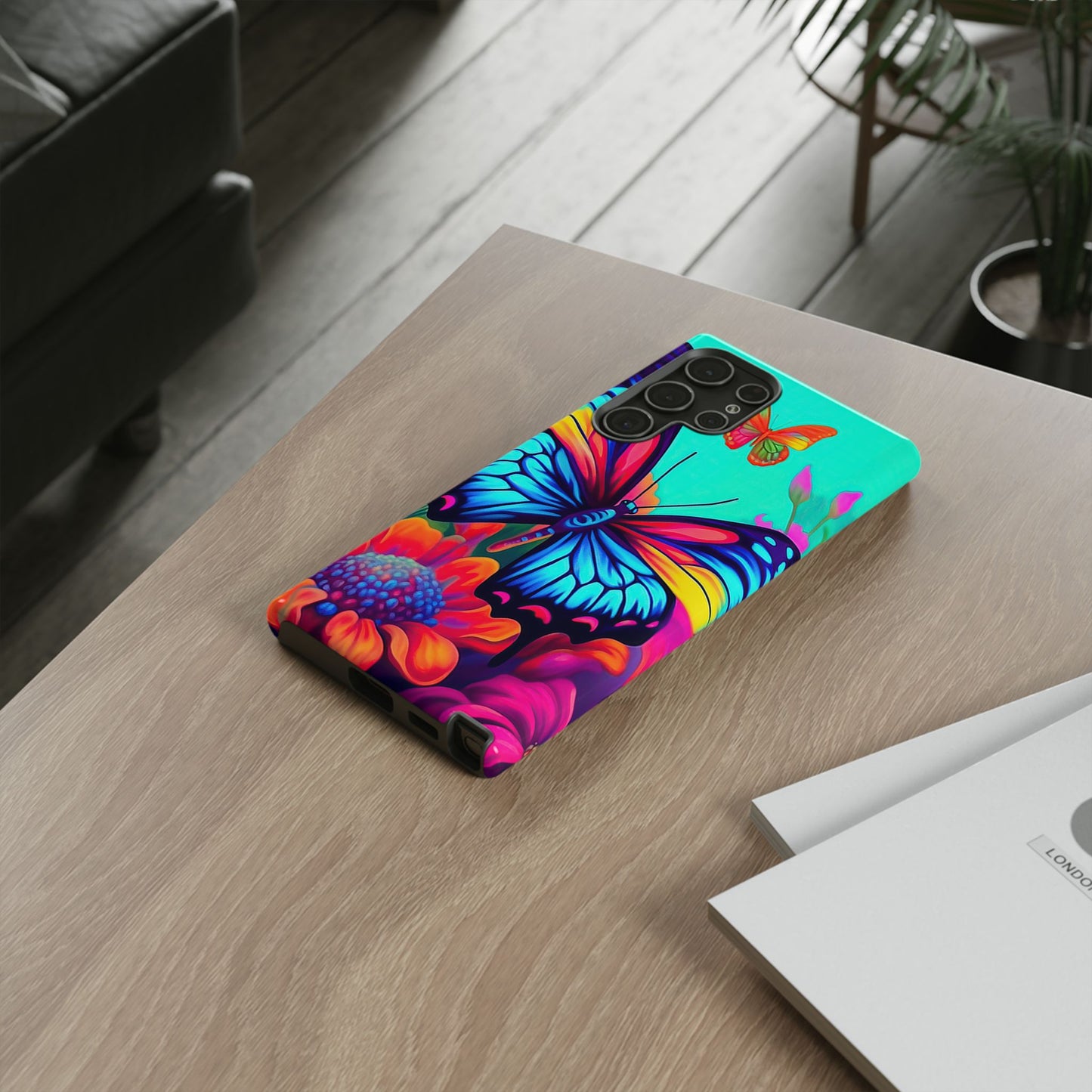 Vivid Butterfly & Floral Burst - Samsung Galaxy Case