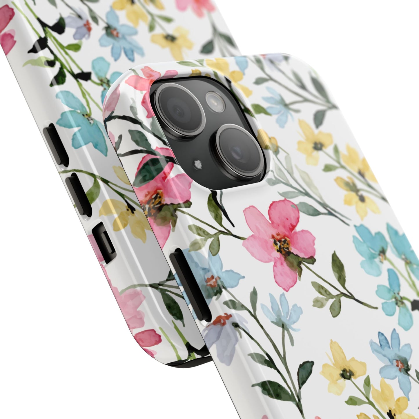 Watercolor Floral Bliss – iPhone Series Case with Pastel Flower Design