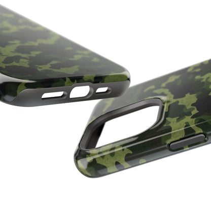 Dark Green Camouflage – MagSafe iPhone Case, Slim and Drop-Resistant