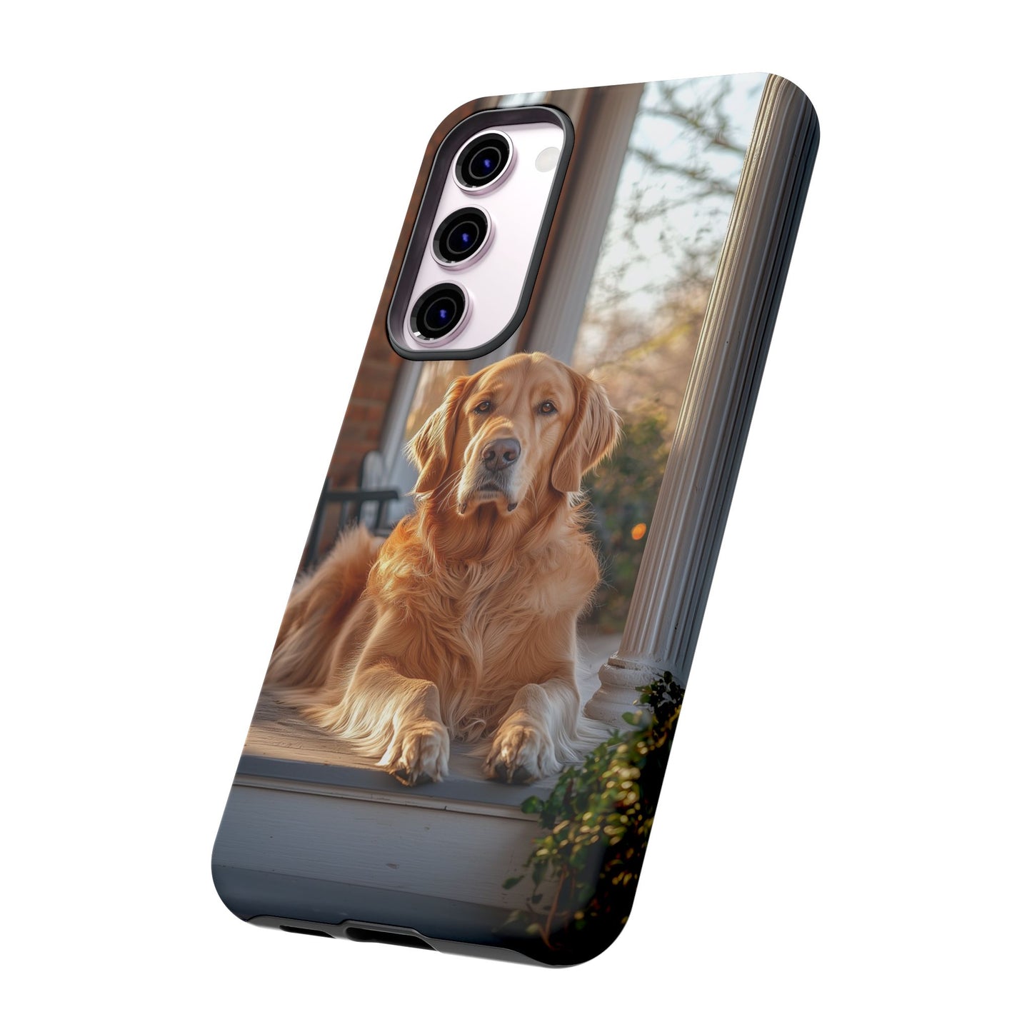 Golden Retriever on Porch - Samsung Galaxy Series Case