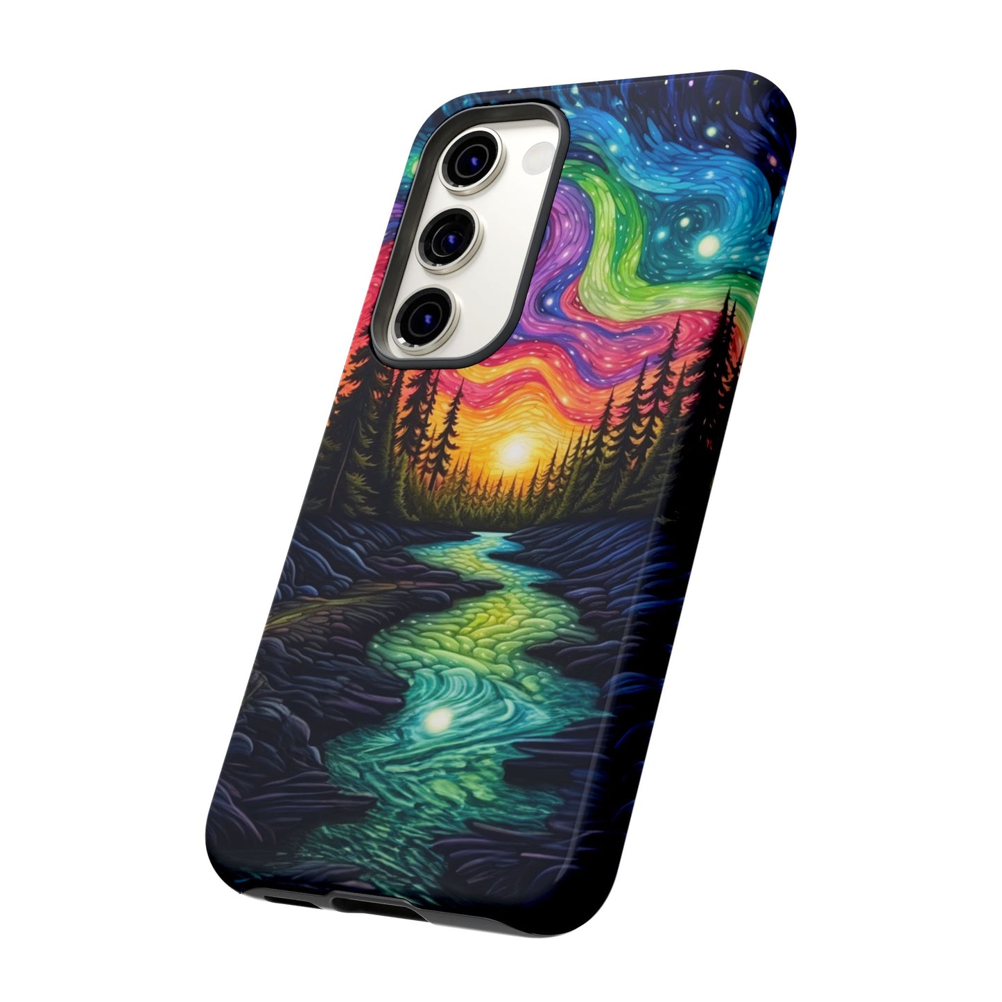 Celestial Nightscape Samsung Galaxy Case – Vibrant River and Starry Sky Design