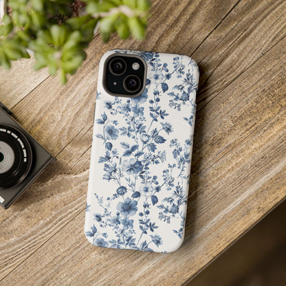 Enchanted Garden Blue Toile iPhone Case