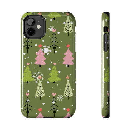 Whimsical Christmas Tree Pattern – iPhone Series Case