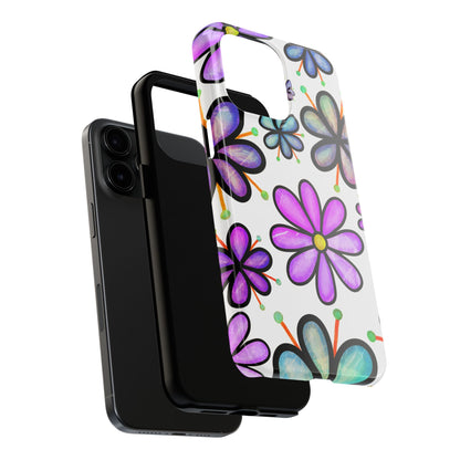 Whimsical Lavender Floral iPhone Case – Ultra-Slim, High-Gloss Finish