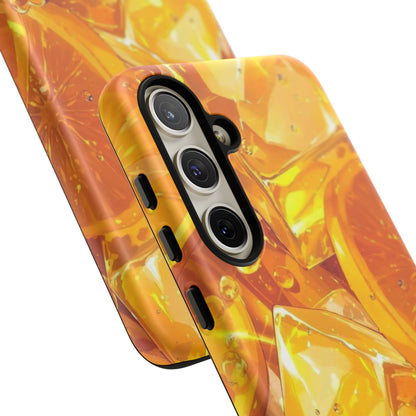 Citrus Splash Samsung Galaxy  Case – Bright Orange Slices & Ice, Dual-Layer Protection