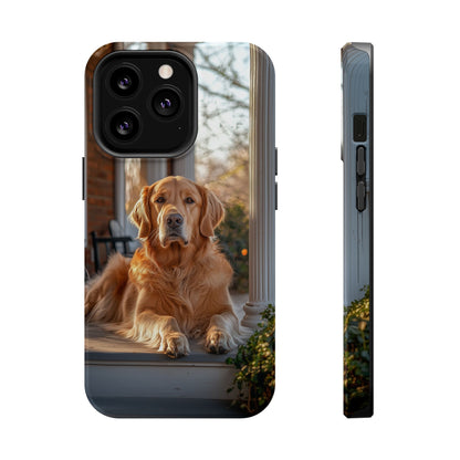 Golden Retriever on Porch - iPhone MagSafe Series Case